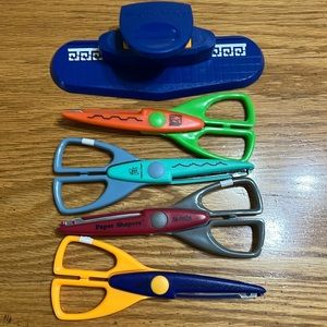 SCRAPBOOK DECORATIVE SCISSORS AND FISKARS PAPER PUNCH